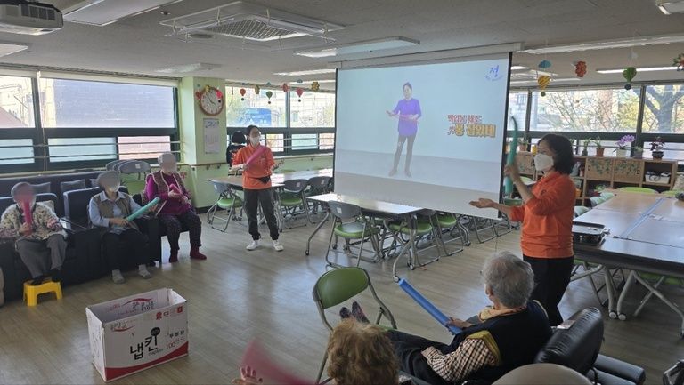 건강체조- 백업봉 게임