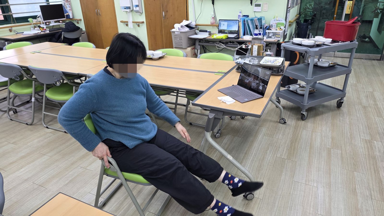 건강체조  / 탁구공 옮기기 / 인지 미술 - 외부강사